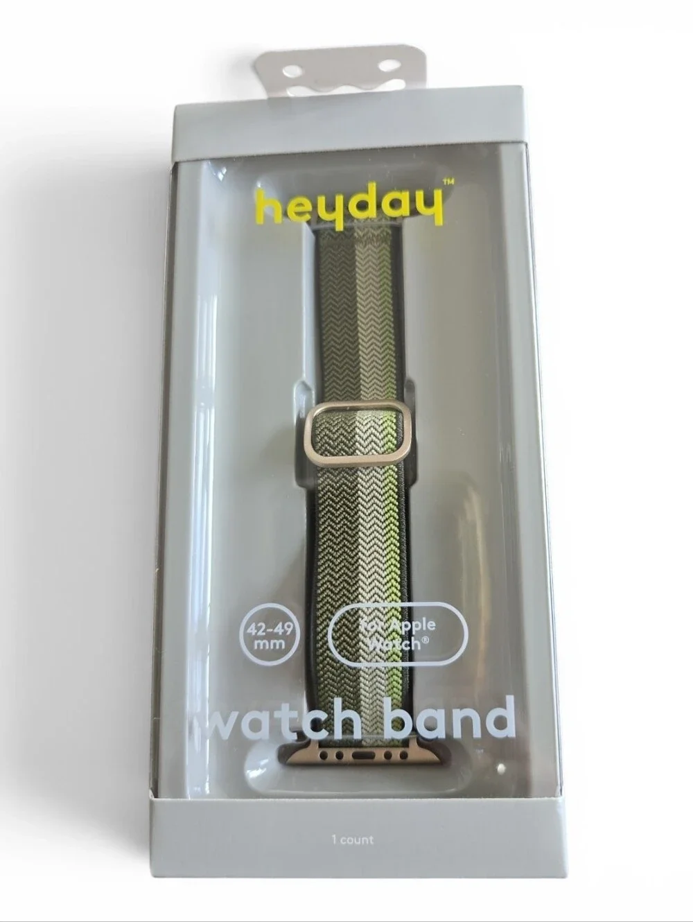 Heyday Apple Watch Band 42/44/45mm Green Woven Adjustable NWT